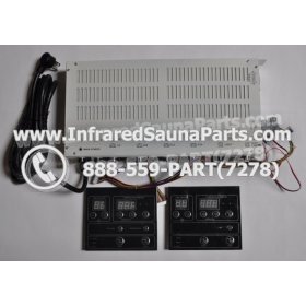 COMPLETE CONTROL POWER BOX WITH CONTROL PANEL - COMPLETE CONTROL POWER BOX CAL SAUNA  INFRARED SAUNA STYLE 4 WITH TWO CONTROL PANELS 1