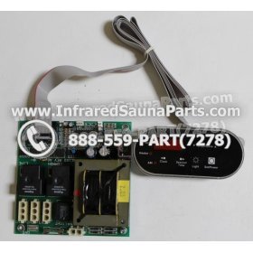 COMPLETE CONTROL POWER BOX WITH CONTROL PANEL - COMPLETE CONTROL POWER BOX / BOARD EZE INFRARED SAUNA WITH ONE CONTROL PANEL BLACK FINISH 1