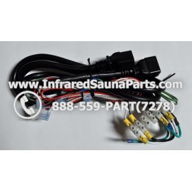 COMPLETE CONTROL POWER BOX WITH CONTROL PANEL - COMPLETE CONTROL POWER BOX NIRVANA SAUNAS 110V  220V SN20051124185 WITH CIRCUIT BOARD SN 20051124279 AND FACEPLATE AND REMOTE CONTROL WITH WIRING 5