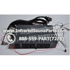COMPLETE CONTROL POWER BOX 110V / 120V - COMPLETE CONTROL POWER BOX 110V  120V WITH 7 CIRCUIT BOARD PINS  6 FEMALE PLUGS SAUNAGEN INFRARED SAUNA 15