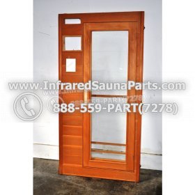 WOOD SAUNA WALLS - HEMLOCK WOOD SAUNA PANEL + DOOR ( 35.5" x 69.5" ) 3