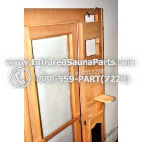 WOOD SAUNA WALLS - HEMLOCK WOOD SAUNA PANEL + DOOR ( 35.5" x 69.5" ) 16