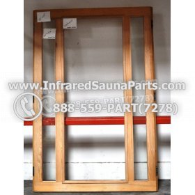 WOOD SAUNA WALLS - HEMLOCK WOOD SAUNA PANEL WITH GLASS ( 72" x 49" ) 2