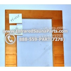 WOOD SAUNA WALLS - HEMLOCK WOOD SAUNA PANEL WITH GLASS ( 73" x 34.7" ) L 3