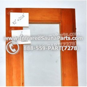 WOOD SAUNA WALLS - HEMLOCK WOOD SAUNA PANEL WITH GLASS ( 72" x 20.8" ) 3