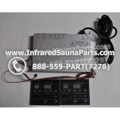 COMPLETE CONTROL POWER BOX WITH CONTROL PANEL - COMPLETE CONTROL POWER BOX LUX INFRARED SAUNA STYLE 3 WITH TWO CONTROL PANELS 1