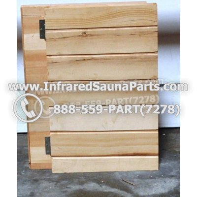 WOOD BENCHS + HEATERS - HEMLOCK WOOD FOLDABLE BENCH ( 25" x 17.8" ) 1